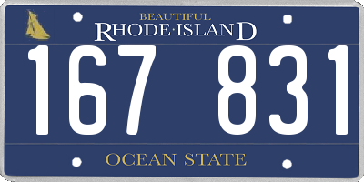 RI license plate 167831