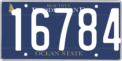 RI license plate 16784