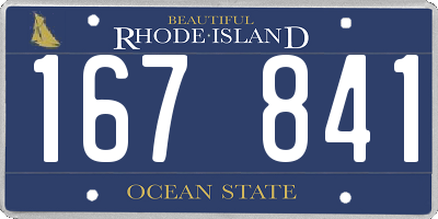 RI license plate 167841