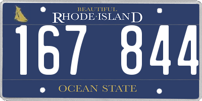 RI license plate 167844