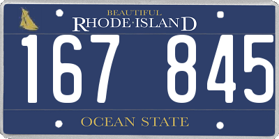 RI license plate 167845