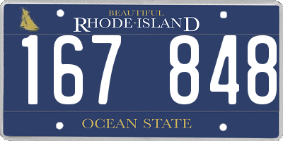 RI license plate 167848