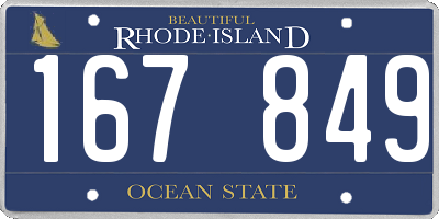 RI license plate 167849