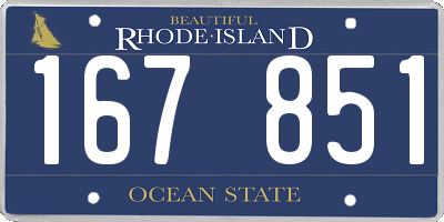 RI license plate 167851