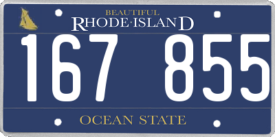 RI license plate 167855