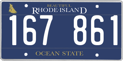RI license plate 167861