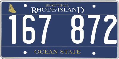 RI license plate 167872