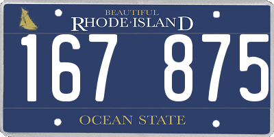 RI license plate 167875