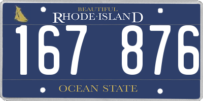 RI license plate 167876