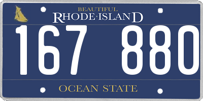 RI license plate 167880