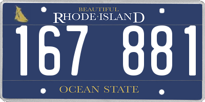 RI license plate 167881