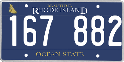 RI license plate 167882