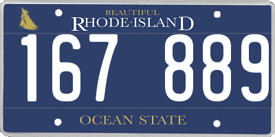 RI license plate 167889