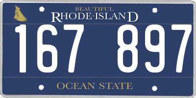 RI license plate 167897