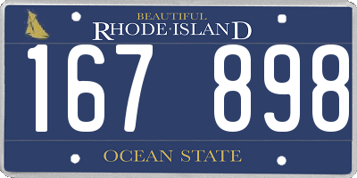 RI license plate 167898