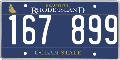 RI license plate 167899