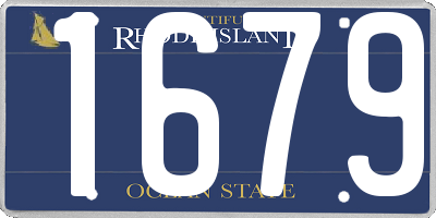 RI license plate 1679