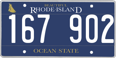 RI license plate 167902