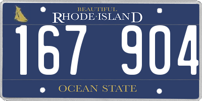 RI license plate 167904