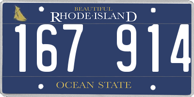 RI license plate 167914