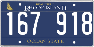RI license plate 167918
