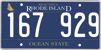 RI license plate 167929