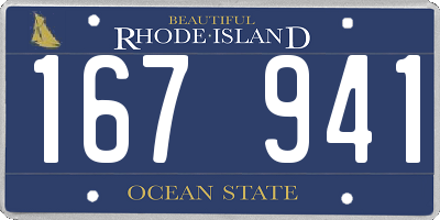 RI license plate 167941