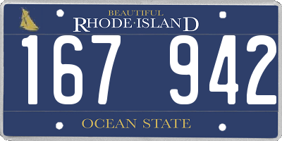 RI license plate 167942