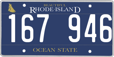 RI license plate 167946