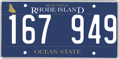 RI license plate 167949