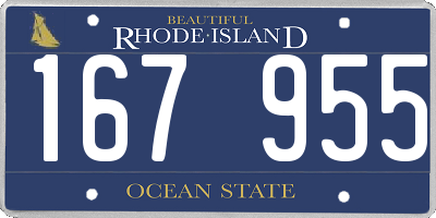 RI license plate 167955
