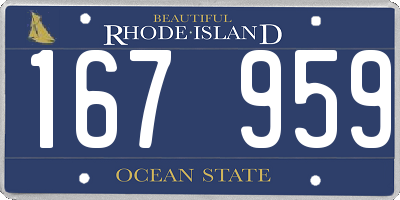 RI license plate 167959