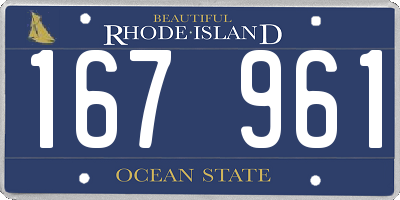 RI license plate 167961