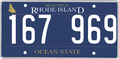 RI license plate 167969
