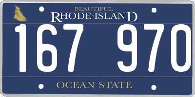 RI license plate 167970