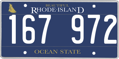 RI license plate 167972