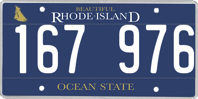 RI license plate 167976