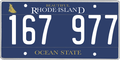RI license plate 167977