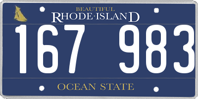 RI license plate 167983