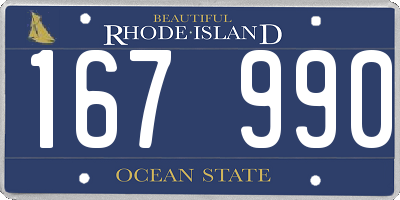 RI license plate 167990