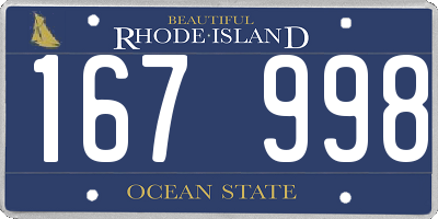 RI license plate 167998