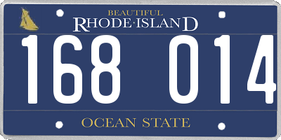 RI license plate 168014