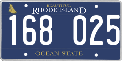 RI license plate 168025