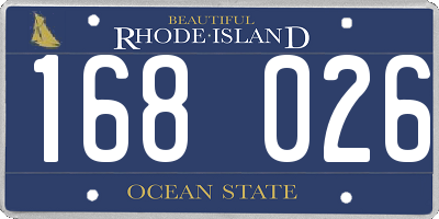 RI license plate 168026
