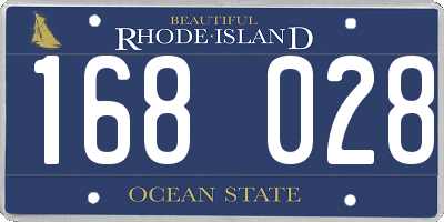 RI license plate 168028