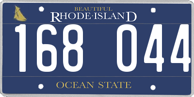 RI license plate 168044