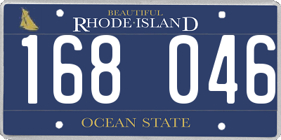 RI license plate 168046