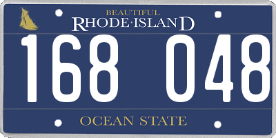 RI license plate 168048