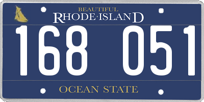 RI license plate 168051