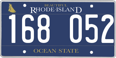 RI license plate 168052